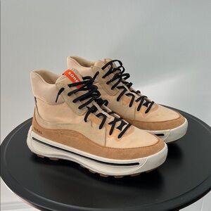 Sorel Women's Beige and Brown High-Top Sneakers